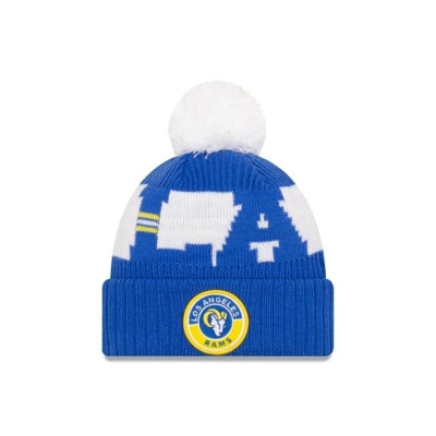 Sapca New Era Los Angeles Rams NFL Cold Weather Sport Knit Beanie - Albastri